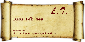 Lupu Tímea névjegykártya